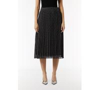 Plisseerock mit grafischem Muster schwarz 34