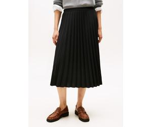 Plisseerock TOMMY HILFIGER "FLUID PLEATED PULL ON MIDI SKIRT", Damen, Gr. 34, schwarz, Web, Obermaterial: 100% Polyester, unifarben, regular fit wadenlang, Röcke (32577005-34) schwarz
