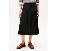 Plisseerock TOMMY HILFIGER "FLUID PLEATED PULL ON MIDI SKIRT", Damen, Gr. 38, schwarz, Web, Obermaterial: 100% Polyester, unifarben, regular fit wadenlang, Röcke (32577005-38) schwarz