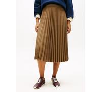 Plisseerock TOMMY HILFIGER "FLUID PLEATED PULL ON MIDI SKIRT", Damen, Gr. 40, nordic taupe, Web, Obermaterial: 100% Polyester, unifarben, regular fit wadenlang, Röcke (94961165-40) nordic taupe