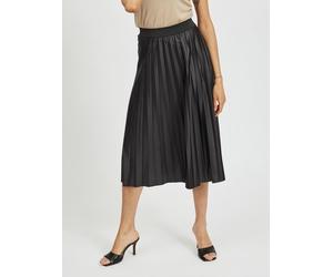 Plisseerock VILA "VINITBAN SKIRT - NOOS", Damen, Gr. M (38), schwarz, Web, Obermaterial: 96% Polyester, 4% Elasthan, unifarben, regular fit knieumspielend, Röcke, Materialmix (53036036-M) schwarz