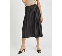 Plisseerock VILA "VINITBAN SKIRT - NOOS", Damen, Gr. S (36), schwarz, Web, Obermaterial: 96% Polyester, 4% Elasthan, unifarben, regular fit knieumspielend, Röcke, Materialmix (53036036-S) schwarz