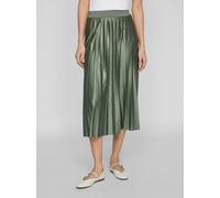 Plisseerock VILA "VINITBAN SKIRT - NOOS", Damen, Gr. XXL (44), laurel wreath, Web, Obermaterial: 96% Polyester, 4% Elasthan, unifarben, regular fit knieumspielend, Röcke Plisseerock (47390415-XXL)