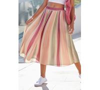 Plisseerock VIVANCE, Damen, Gr. 36, bunt, Web, Obermaterial: 100% Polyester, mehrfarbig, figurumspielend ca. Mitte Wade, Röcke, mit Farbverlauf, Midirock, Sommerrock (67079649-36) bunt