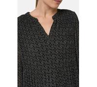 Plissierte Bluse aus Chiffon mit Logomuster schwarz 38