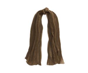 Plissierter Pashmina-Schal aus Kaschmir EINHEITSGROESSE Brown