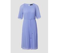 Plissiertes Chiffon-Kleid mit Raglanärmeln 46 blau 2171120.5328.46