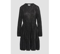 Plissiertes Jersey-Kleid mit Glitzereffekt 32 schwarz 2158104.9999.32
