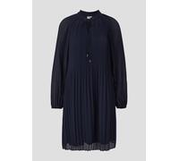 Chiffonkleid S.OLIVER BLACK LABEL Gr. 36, N-Gr, blau (blue) Damen Kleider Freizeitkleider mit Ranglanärmel (18817107-36)