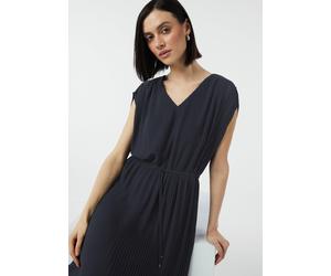 Plissiertes Midikleid aus Chiffon blau 44