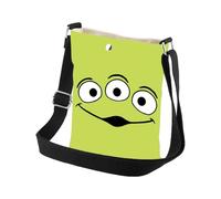 PLITI Aliens Themed Gifts Three Eyed Alien Crossbody Bag Gifts Pizza Planet Gifts Green Aliens Gifts For Fans, Aliens Cbagu, 8×7.5×1.8inches