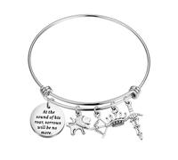 PLITI Armband mit Zitat von Narnia At The Sound Of His Roar Sorrows Will Be No More Literature, M, Edelstahl