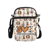 PLITI Erdmännchen-Geschenk, Erdmännchen-Liebhaber, Geschenk, Erdmännchen, Besitzer, Frieden, Liebe, Erdmännchen, Crossbody-Tasche für Damen, Peace Erdmännchen Zcbagu, 8.26×5.7×0.78inches