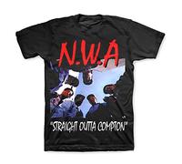 Pliuegy N.W.A (NWA) Straight Outta Compton Men's Black T-Shirt (S-4XL)