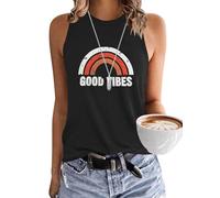 PLMOKEN Ärmellos Tank Top Damen - Sommer Vest Rundhals Oberteile Blusentop Elegantes Top