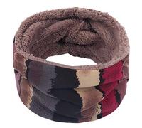 PLOT Damen Schals Fleece Innenfutter Schlauchschal Nationaler Stil Halstuch Loop Schal Multifunktionstuch Strickschal Feinstrick Winter Outdoor Motorrad Fahrrad für Damen