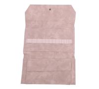 plplaaoo Knitting Needle Storage Bag PU 13in Knitting Needle Case Organizer for Home Travel Cafe (Leicht rosig)