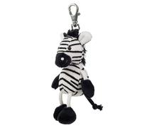 Plüsch-Anhänger Zebra „Nala“ - Schaffer 0262 - ca. 12 cm - Niedlicher Schlüsselanhänger & Taschenanhänger mit Karabiner - Weich & hochwertig - Geschenkidee für Kinder & Erwachsene - schwarz-weiß