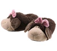 Plüsch Hausschuhe NICI "JOLLY Coco Schaf", Damen, Gr. 38/41, braun (braun, beige schaf), Textil, Schuhe, Pantoffel mit Schaf Motiv und hübscher Schleife (82295361-38) braun, beige schaf