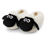 Plüsch Hausschuhe NICI "Nici Green Shaun das Schaf", Damen, Gr. 36/39 (37), weiß (shaun das schaf, weiß), Polyester, Schuhe Plüsch Hausschuhe, Schaf Hausschuh zum Schlupfen (71161020-36)