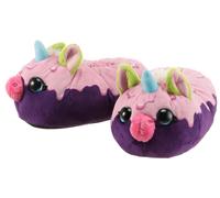 Plüsch Hausschuhe NICI "NICIdoo Einhorn", Damen, Gr. 38/41, lila (lila, rosa einhorn), Textil, Basic, Schuhe, Einhorn Hausschuh im farbenfrohen Look (86270121-38) lila, rosa einhorn