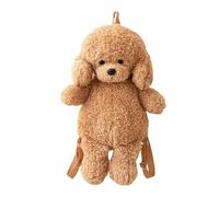 Plüsch Hundetasche | Velvet & PP Cotton, 13.8in Länge | Cute Cartoon Puppy Rucksack For Women, Girls | Soft Shoulder Purse, Neuheit Bag, khakis, verwijzen naar de beschrijving, Unisex