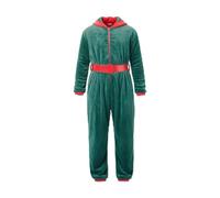 Plüsch Overall mit Kapuze, Grün, S | kostüm, flauschig, einteiler, für halloween, erwachsene