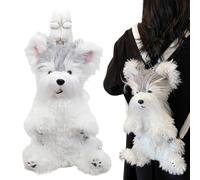 Plüsch Rucksack Tier - Weicher Niedlicher Hund Glatter Reißverschluss,Niedliches Spielzeug Hundeförmige Umhängetasche - Für Reisen Einkaufen Pendeln Camping Klettern Kinder Und Erwachsene Geburtstagsf