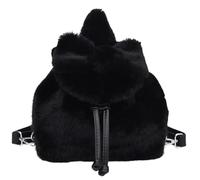 Plüsch-Rucksackschleife, Weicher Stoff, 1 Stück, Leichte Reisetasche, Schulbüchertaschen-Organizer, Reißverschluss-Design, Für Kindertagesstätten, Einkäufe, Weihnachtsfeiern, Frauen, Kinder, Studenten