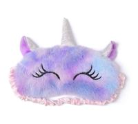 Plüsch-Schlafmasken, süße flauschige 3D-Einhorn-Augenmaske, Kinder-Schlafmaske für reisende Kinder und Erwachsene