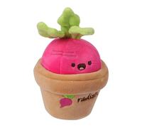 Plüsch-Schlüsselanhänger - 4 Zoll süßer Taschenanhänger | Schlüsselanhänger aus PP-Baumwolle - weicher Rettich-Blumentopf-Plüsch-Schlüsselanhänger aus hochwertigem Stoff, der Handtaschen, Rucksäcken u