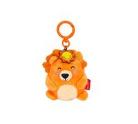 Legami Super Soft Schlüsselanhänger Löwen-Motiv – Plüsch mit Gravur, Zink-Karabiner, 7x11 cm, Orange