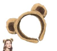 Plüsch-Stirnband mit Bärenohren, Haarband für Make-up und Gesichtspflege | elastisches Band mit Bärenohren, Dusche, Damen und Mädchen, hautfreundlich
