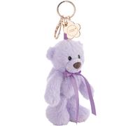 Plüschanhänger NICI "Classic Bear, 13 cm", lila (bär finni, lila), Plüschfiguren, KinderH:13cm, Plüsch, Polyester, mit Charm, H:13cm (88049229-0) bär finni, lila