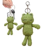 Plüschfroschclip - Entzückender gefüllter Froschschlüsselkette, Mini Soft Animal Charm | Leichtes Plüschspielzeuganhänger Reisebereithalter für Rucksack Dekoration, Geldbeutel Tag Geschenk Kids School