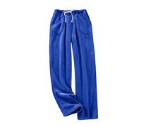 Plüschhose Herren Damen Fleece Damen Plüsch Dicke Schlafanzughose Unisex Soft Fleece Pyjamahose Home Haushose Lange Warme Freizeithose Mode