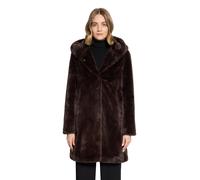 Plüschjacke BETTY BARCLAY "Damen mit Kapuze", Damen, Gr. 46, braun (dunkelbraun), Obermaterial: 100% Polyester. Futter: 100% Polyester, A-Linie, Jacken (61325557-46) dunkelbraun