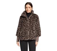 Plüschjacke BETTY BARCLAY "Damen mit Stehkragen", Damen, Gr. 46, braun (taupe, braun), Obermaterial: 100% Polyester. Futter: 100% Polyester, A-Linie, Jacken (27055147-46) taupe, braun