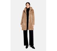 Plüschjacke BETTY BARCLAY "Damen mit Kapuze", Damen, Gr. 36, beige (classic bronze), Obermaterial: 100% Polyester. Futter: 100% Polyester, A-Linie, Jacken (48605940-36) classic bronze