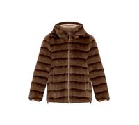 Plüschjacke BETTY BARCLAY "Damen mit Kapuze", Damen, Gr. 38, braun (taupe, braun), Obermaterial: 100% Polyester. Besatz: 100% Polyester. Futter: 100% Polyester, lässig geschnitten, Jacken (45306146-38