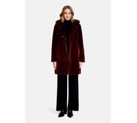 Plüschjacke BETTY BARCLAY "Damen mit Kapuze", Damen, Gr. 40, rot (dunkelrot), Obermaterial: 100% Polyester. Futter: 100% Polyester, A-Linie, Jacken (85035117-40) dunkelrot