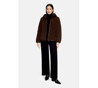 Plüschjacke BETTY BARCLAY "Damen mit Kapuze", Damen, Gr. 42, dunkelbraun, Obermaterial: 100% Polyester. Besatz: 100% Polyamid. Futter: 100% Polyester. Füllung: 100% Polyester, lässig geschnitten, Jack