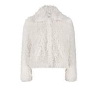 Plüschjacke BETTY & CO "Damen mit Kragen", Damen, Gr. 40, weiß (cream), Plüsch, Obermaterial: 100% Polyester. Futter: 100% Polyester, gerade, Jacken (71029420-40) cream