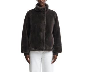 Plüschjacke COMMA, Damen, Gr. 36, braun, Web, Obermaterial: 100% Polyester. Futter: 55% Polyester, 45% Viskose, unifarben, relaxed fit, Bündchen, Jacken, Plüschjacke, mit Stehkragen (24895239-36) brau