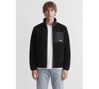 Plüschjacke JACK & JONES "JJESOHO TEDDY JACKET AW26 NOOS", Herren, Gr. L, schwarz, Plüsch, Obermaterial: 100% Polyester, unifarben, regular fit normal, Bündchen, Jacken, Kunstfaser, Teddy Material (30
