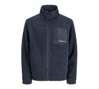 Plüschjacke JACK & JONES "JJESOHO TEDDY JACKET AW26 NOOS", Herren, Gr. XL, blau (turbulence), Plüsch, Obermaterial: 100% Polyester, unifarben, regular fit normal, Bündchen, Jacken, Kunstfaser, Teddy M