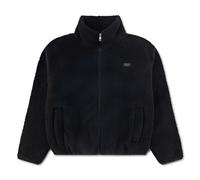 Plüschjacke LEVI'S KIDS "LVG SHERPA ZIP UP JACKET", Mädchen, Gr. 10 (140), levis anthrazit, Plüsch, Obermaterial: 100% Polyester, unifarben, normal, elastischer Bund, Jacken, mit Stehkragen, wärmend -