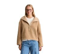 Plüschjacke MARC O'POLO DENIM "aus recyceltem Polyester", Damen, Gr. S, beige (sandpaper), Obermaterial: 100% Polyester, unifarben, regular fit, elastischer Bund, Jacken (34390822-S) sandpaper