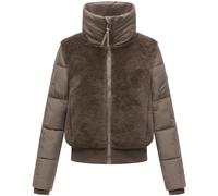 Plüschjacke NAVAHOO "Teddyzone 14", Damen, Gr. XS (34), braun, Obermaterial 1: 100% Polyester. Obermaterial 2: 100% Polyester. Innenfutter: 100% Polyester. Wattierung: 100% Polyester. Ärmelfutter: 100