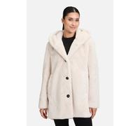 Plüschjacke BETTY BARCLAY "Betty Barclay Damen Plüschjacke mit Kapuze", Damen, Gr. 40, beige, Obermaterial: 100% Polyester. Futter: 100% Polyester., feminin, A-Linie, Jacken (11436757-40) beige